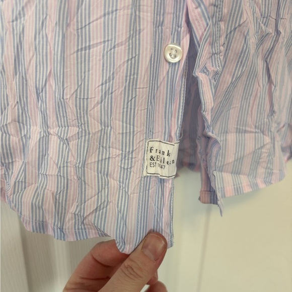 Frank & Eileen Barry Crinkle Button Down Shirt NWT - Picture 3 of 7